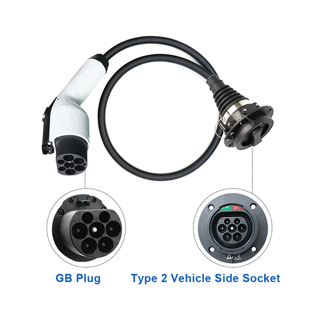 L'adaptateur Evtaurus Type 2 à GBT EV (IEC 62196 à GB / T) facture les véhicules chinoises aux stations de type 2