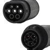 Adaptateur EV de type1 à type 2 16A / 32A monophasé sans câble de 32A de type 1 (SAE J1772) mâle à type 2 (IEC62196)